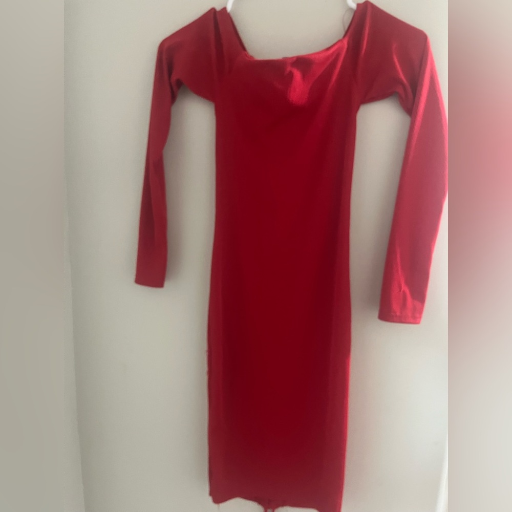 Red short tight dress